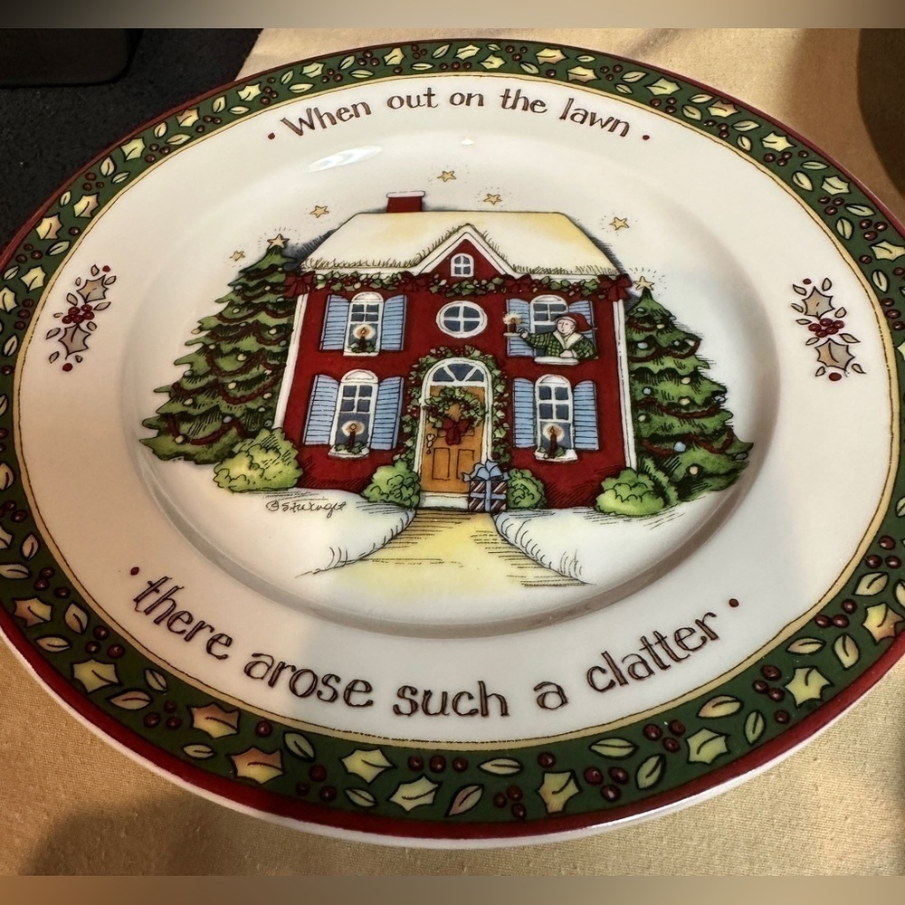 Portmeirion Studio “A Christmas Story” Series 3 Set of 4 Dessert Plates - Picture 3 of 12